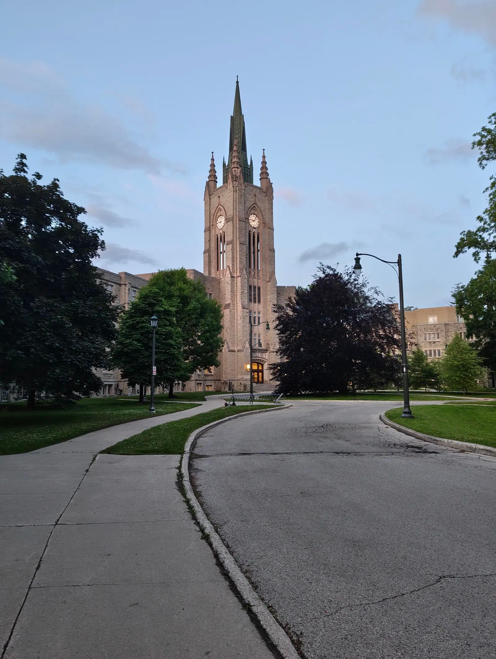Western campus building and lawn